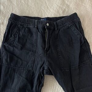 Gap Women’s High Rise Denim Girlfriend Utility Joggers (Size L)